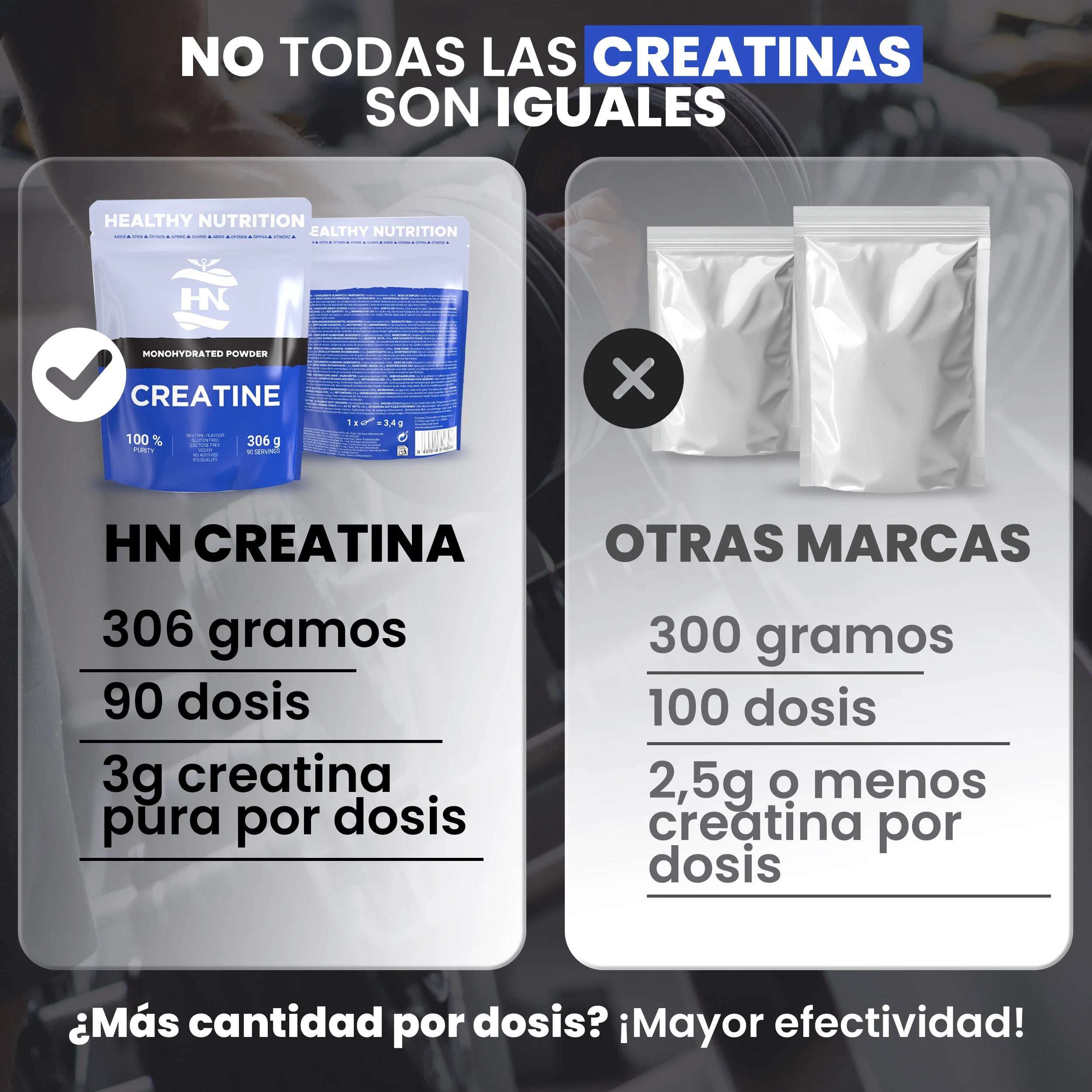 Creatine monohydrate powder 306g (90 doses) - pure creatine without flavor - sports supplement for muscle mass - without additives or allergens