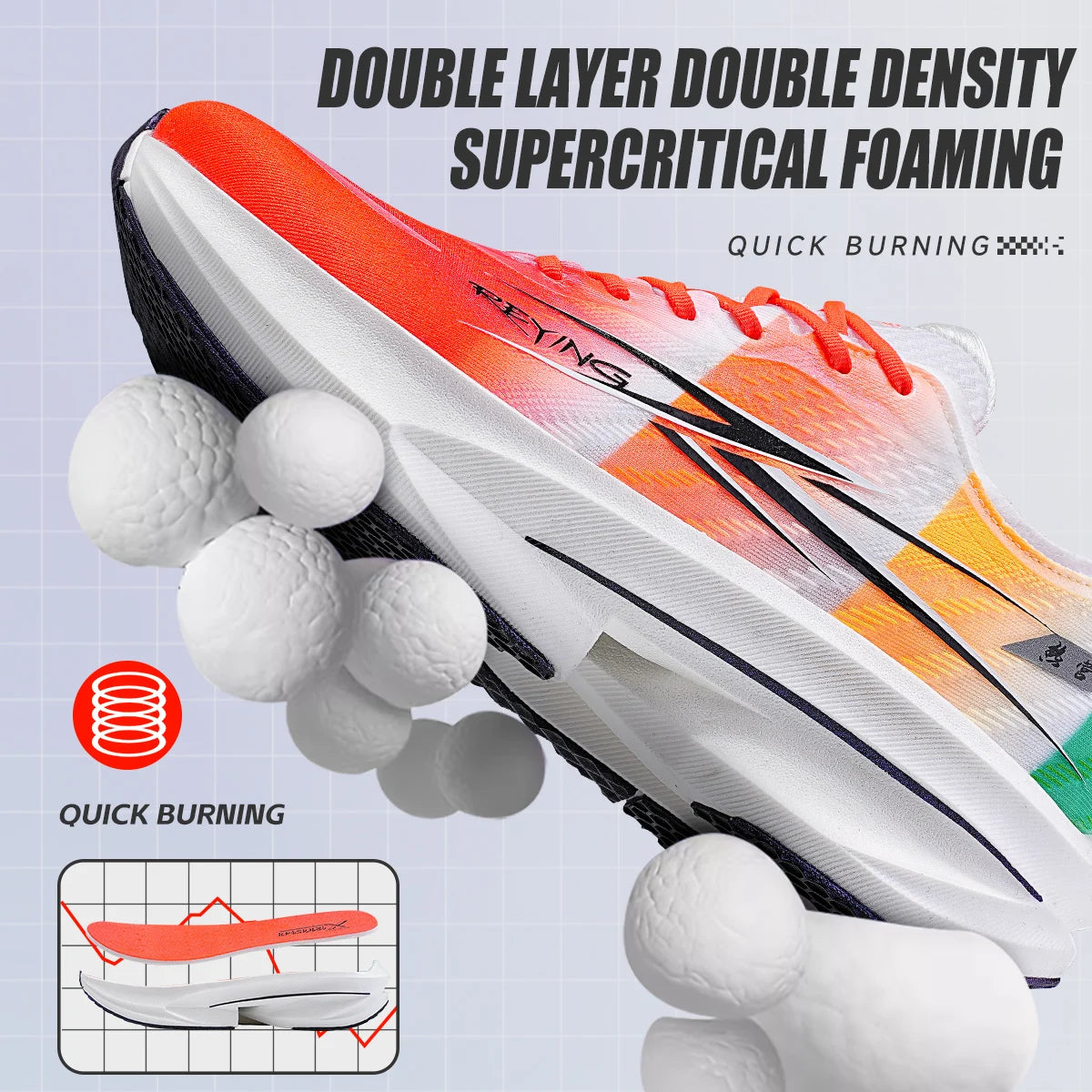 Men's And Women's Outdoor Casual Sports Shoes Breathable Mesh Shock Absorption and Cushioning Marathon Running Shoes