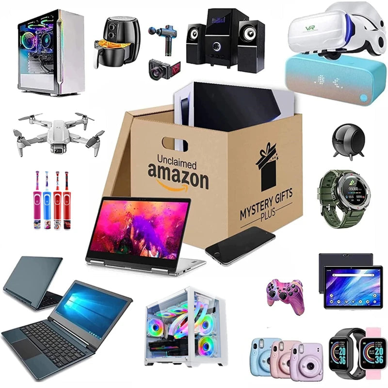 Misterty Box Random Gift Luck Bag – E Products elektronisch Box for Birthday, Includes Laptop, Smartwatch, Mouse, Headset & More