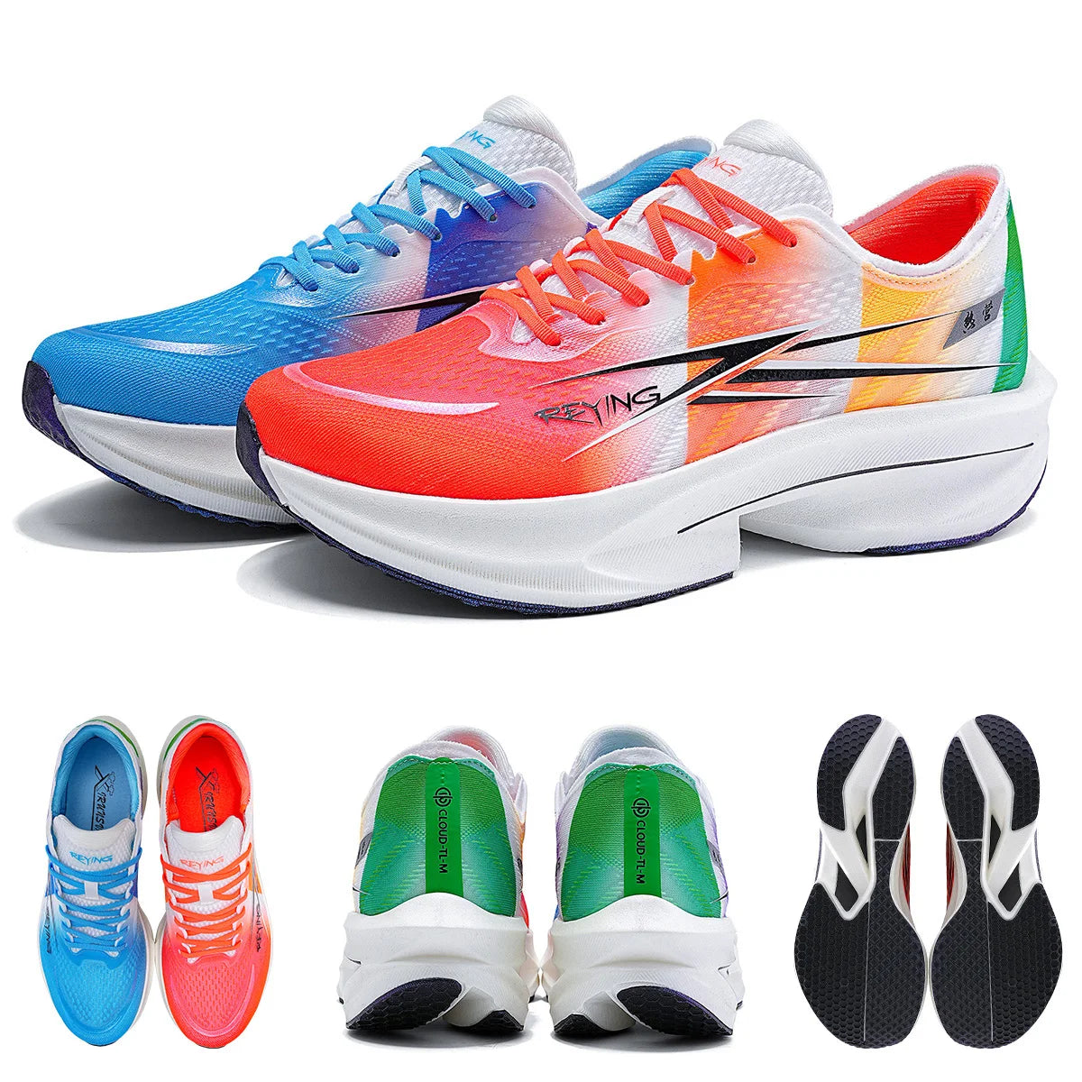 Men's And Women's Outdoor Casual Sports Shoes Breathable Mesh Shock Absorption and Cushioning Marathon Running Shoes