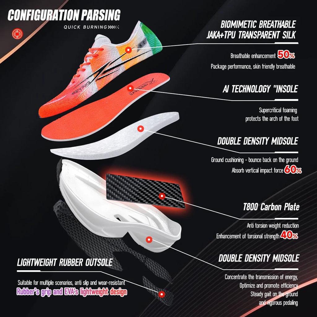 Men's And Women's Outdoor Casual Sports Shoes Breathable Mesh Shock Absorption and Cushioning Marathon Running Shoes